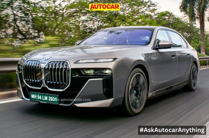 BMW i7 front quarter tracking 